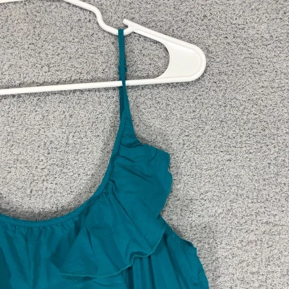 Old Navy Turquoise Sleeveless Dress Size XL Ruffle Details Flowy Lightweight - Picture 5 of 13
